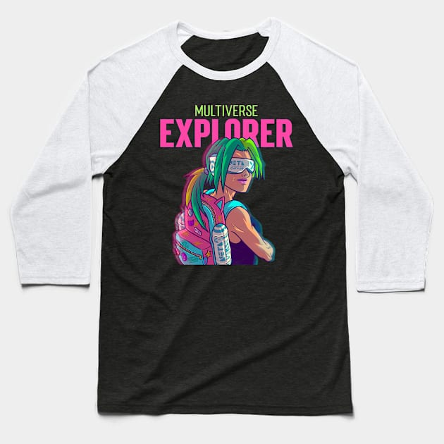 "Multiverse Explorer" - 1 of 6 Baseball T-Shirt by The Multiverse Marketplace